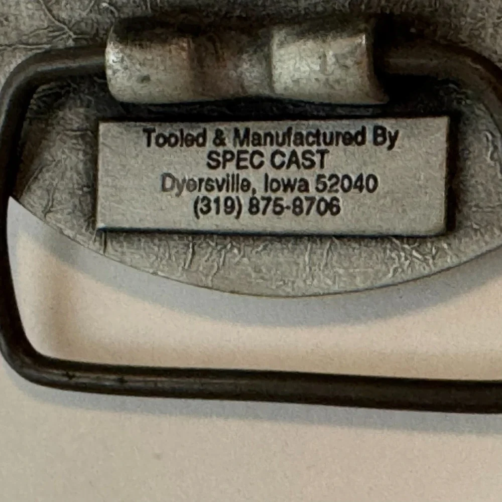 John Deere‎ Company Belt Buckle Minneapolis 100 Years Plow Silver Tone